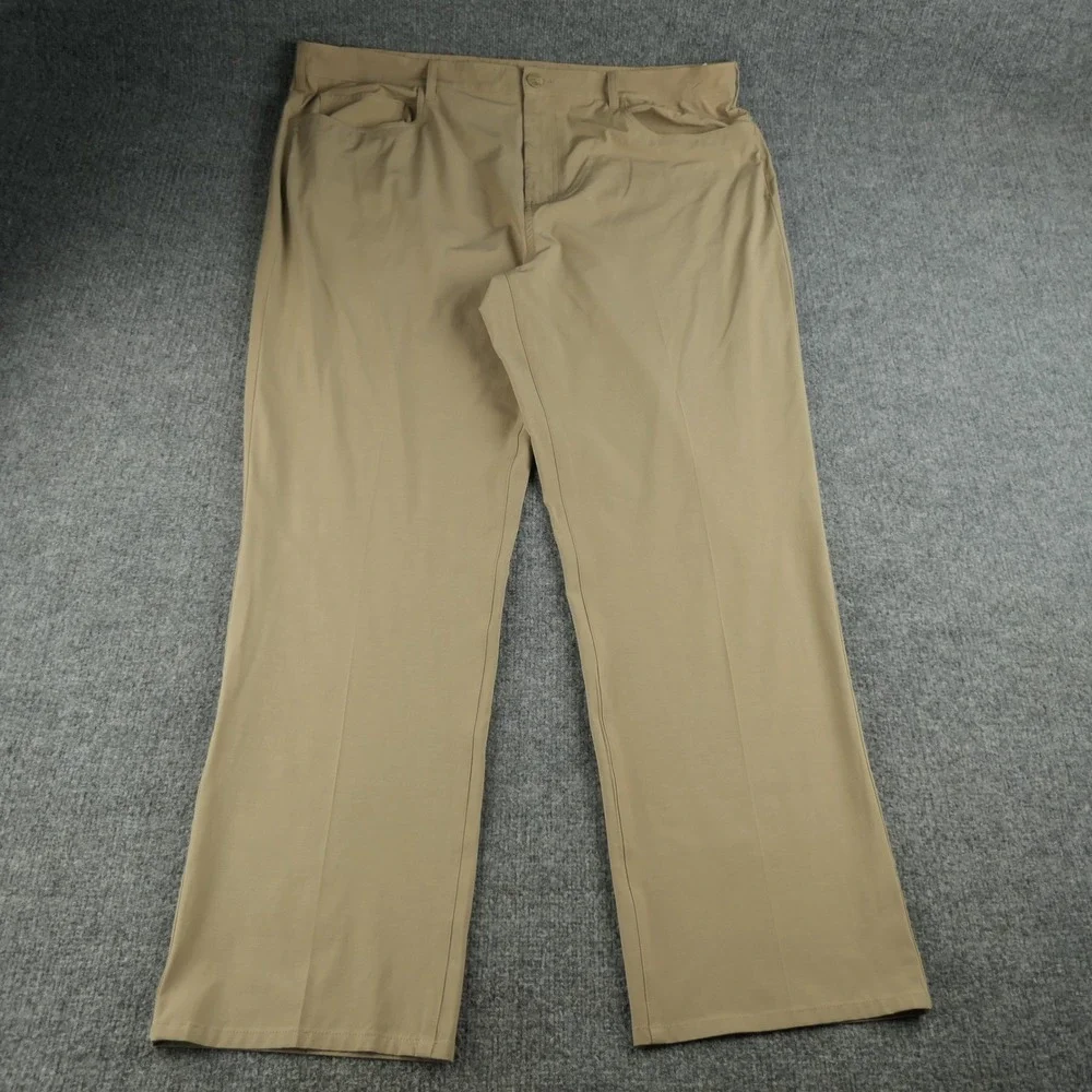 Callaway Pants Men 44x32 Tan Golf 5 Pocket Stretch Performance Flat Front Casual